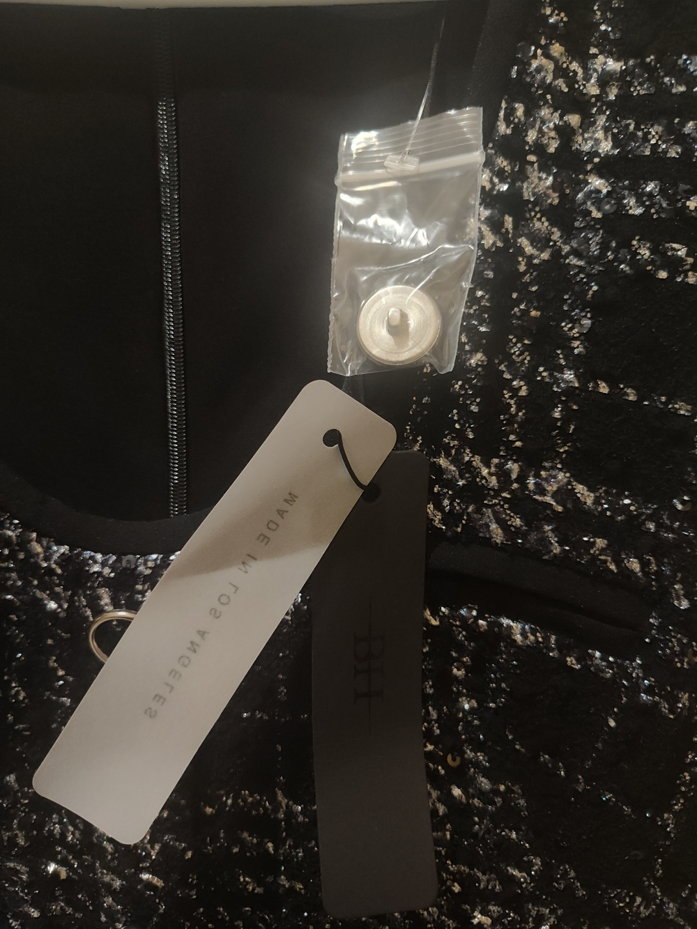 Black Halo 'Mae' Black and White Tweed Long Sleeve Dress NWT Size 10 - Picture 5 of 6